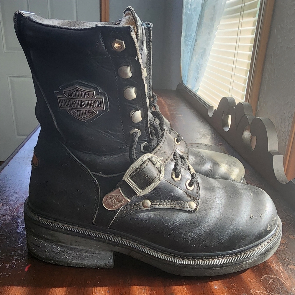 Harley Davidson Men's Size 10 Motorcycle Riding Boots - Picture 2 of 13